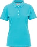 payper - polo da donna venice in cotone a maniche corte con 4 bottoni ocean xs