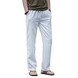 Lässig, leicht, weich;Leinen Hose Herren,Kordelzug,Normalerweise ist die Größe dieses Produkts vor dem Waschen größer als die tatsächliche Größe. Waschen Sie diese Hose, bevor Sie sie tragen.