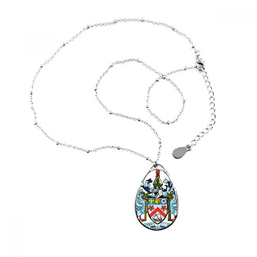 Collier Saint-Kitts-et-Nevis pendentif en métal résistant pour éviter l'usure du temps