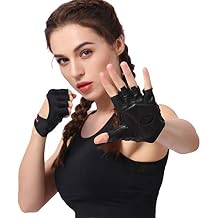 Anser 7150282 Woman Half Finger Girl Short Fingerless Gloves for Indoor Yoga Gym Fitness Body Building Training