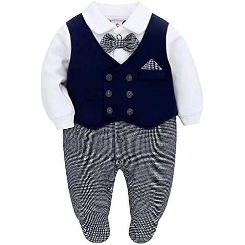 famuka Baby Boys Navy Bodysuit for Weddings Cover