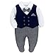 famuka Bambino Smoking Bimbo Tutine Abiti e giacche eleganti Blazer Nozze Battesimo Abbigliamento (Marina, 3M) immagine