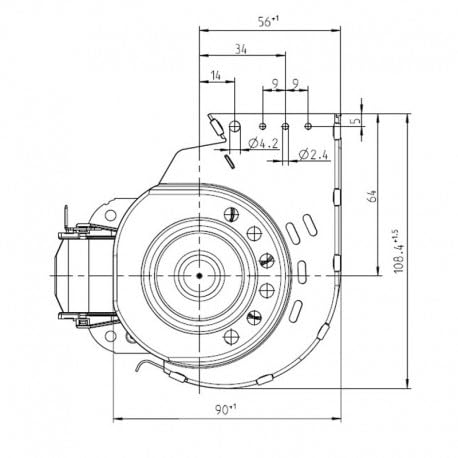 EBM QLN65/2400-3030 Tangentialgebläse Motor rechts