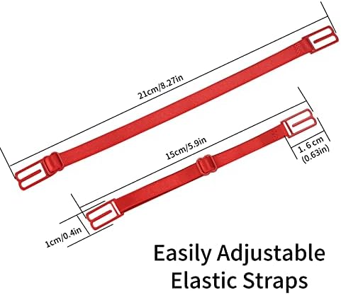 NA 12 PCS Elastic Adjustable Bra Strap Clips No-Slip Concealing Bra Strap Clips Holder Soft Comfortable Bra Straps (6 Colors)