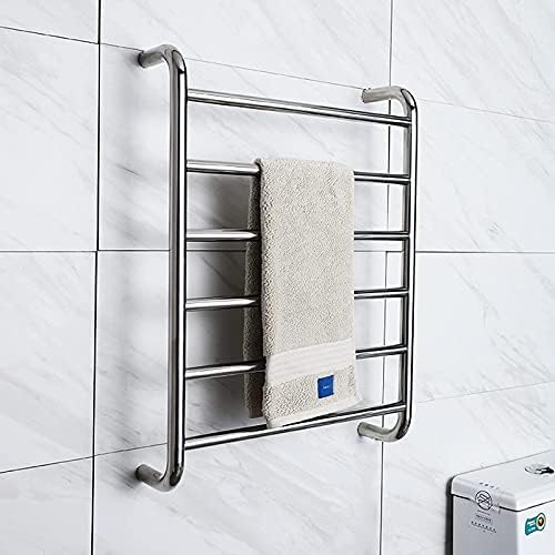 Intelligent Electric Heated Towel Rack,6-Bar Wall-Mounted Towel Warmer Drying Rack,Stainless Steel Electric Heated Towel Rail Bathroom Radiator