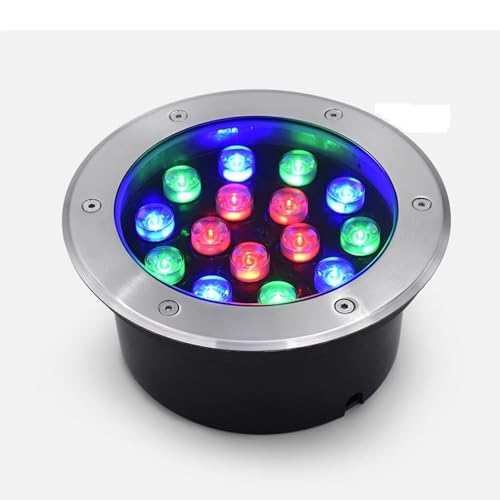 tyfuture RGB Jardin LED Spot Encastré Au Sol Lumières Enterrées Étanche IP66 AC85-265V/12/24V Lumière Souterraine Encastrée pour L'extérieur, Patio, Villas, Chemin, Escalier Projecteur De Sol Encastré