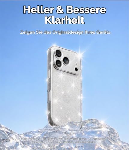 Ringke für iPhone 18 Pro Hülle, Air - Glitter Clear – Ansicht 5