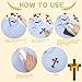 24 Pcs Cross Patches, Iron On Embroidered Chrome Heart Patchs Decorative Repair Cross Applique Iron On Patch for Jeans Hats Shirts Jackets Backpacks (11 Color)