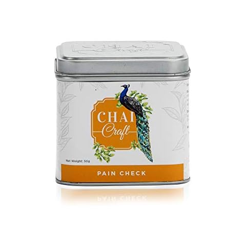 Chai Craft PAIN CHECK Herbal Green Tea -Pain Relief without Inflammation, Loose Leaf Tea-Rama Tulsi, Lemon Tulsi, Turmeric, Nettle, Rhododendron Cover
