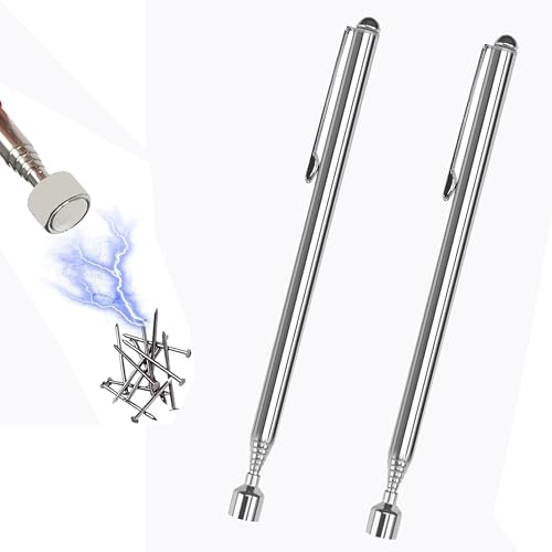 2 imanes telescópicos para varillas, extrafuertes, flexibles, elevadores magnéticos, barra telescópica, 1,5 LB, 3 LB