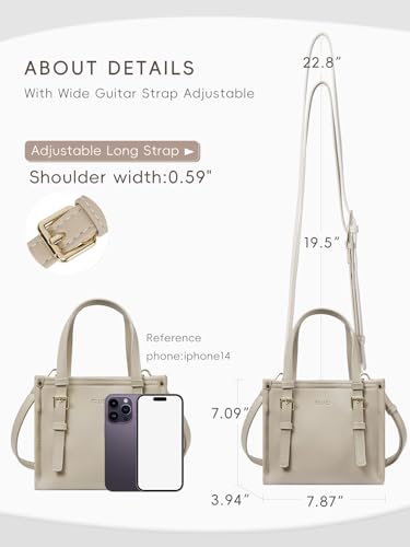 CLUCI Tote Bag for Women, Purse with Adjustable Shoulder Strap, Vegan Leather Small Shoulder Handbag3