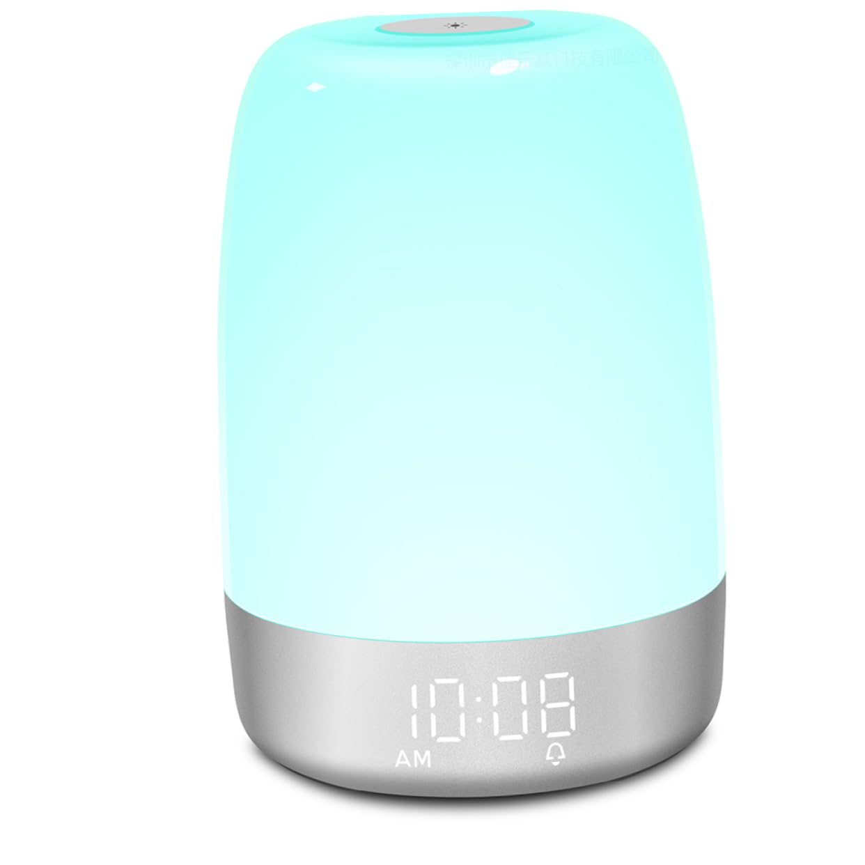 PRETYZOOM Lampe de Chevet LED Blanche Fonction Minuterie et Simulation Lever de Soleil, Réveil Tactile et Veilleuse pour Chambre à Coucher