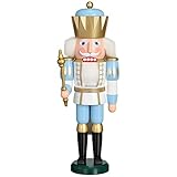 Echt Erzgebirge, unsere 40 cm große Nussknacker Figur, Original Erzgebirge Volkskunst, ist eine traditionelle, zeitlose Holzfigur