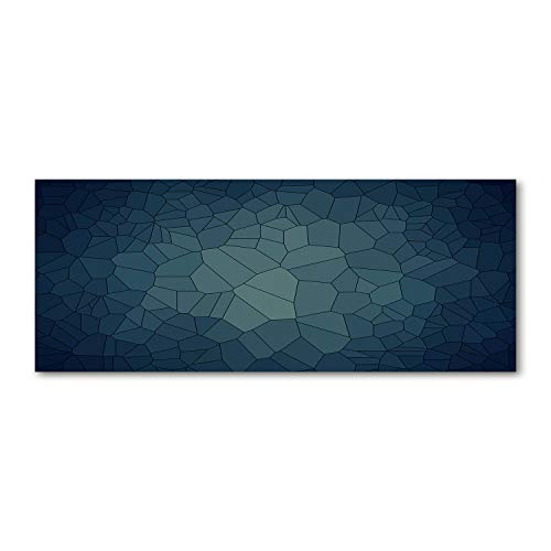 Fond de hotte verre de sécurité trempé 125x50cm dosseret cuisine bleu