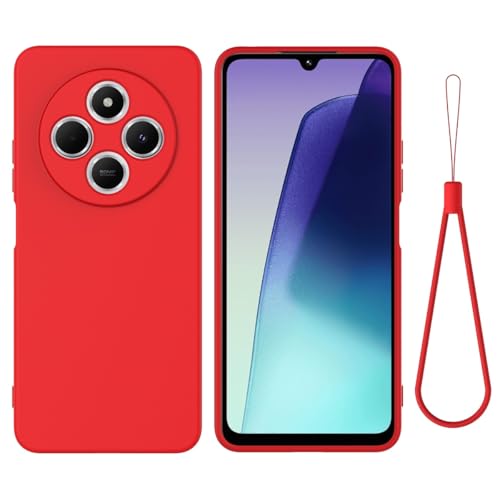 Coque Poco M7 5G Xiaomi fine et anti-rayures pour protection arrière rouge