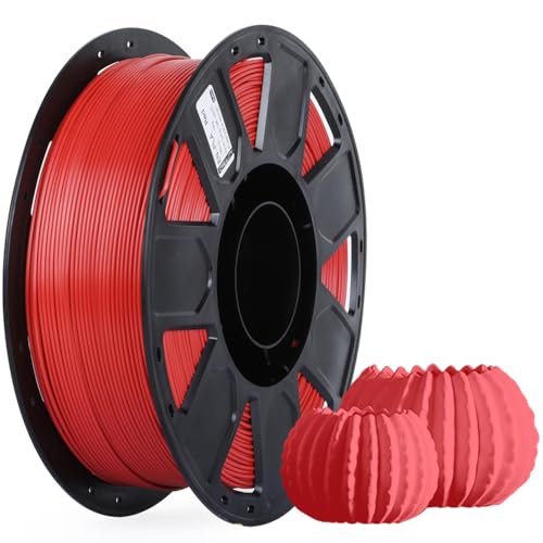 Creality Ender PLA フィラメント 1.75mm ±0.03mm 1KG 3Dプリンター フィラメント PLA 分解性 環境に優しい 高精度 低収縮率 ほとんどの FDM 3Dプリンター用フィラメント Ender シリーズ、CR シリーズ、完成機シリーズ Ender-3 S1、CR-10 Smart Pro、Sermoon V1 Pro レッド