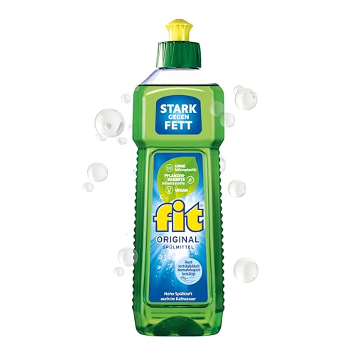 fit Hand-Spülmittel 500 ml Geschirrspülmittel gegen Fett und Stärke hautverträglich vegan mikroplastikfrei Original