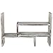 MyGift Adjustable Solid Wood Desktop Storage Organizer Display Shelf Book Rack, Office Desk Bookshelf with Torched Wood Finish