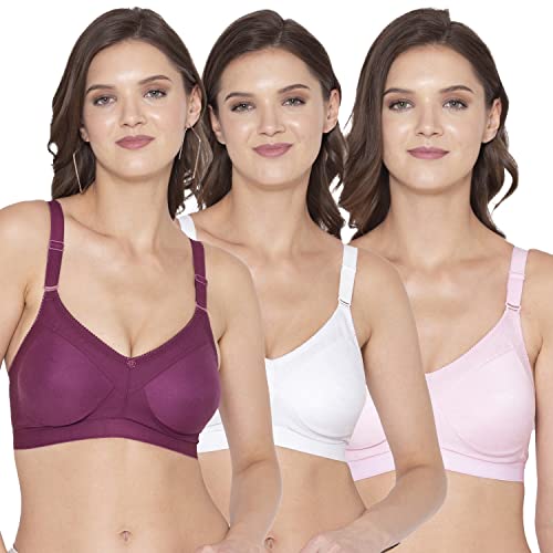 Image of SOUMINIE - Minimizer Bra - Non Padded - Cotton Rich - Broad Straps - Full Coverage - Wireless Seamless T-Shirt Bra