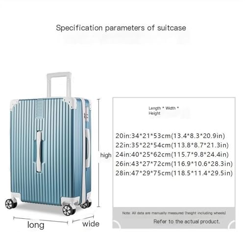 Suitcase Large Capacity Multi Color One Large And One Small Suitcase Travel Suitcase Trolley Case Password Box(White,28in)2