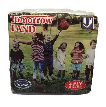 SPOTKLEAN 4 Ply Tissue Paper Napkin/Paper Napkin/Kitchen Napkin/Table Napkin/Dinning Table Napkin 40 X 40CM, 25pcs Per Pack