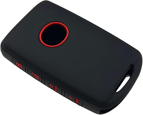 Miniatura 3 de KARLOTLAND - Funda de goma de silicona para llavero (4 botones) compatible con Mazda 3 6 CX-30 CX-5 CX-5 CX-9 CX-50 2019 2021 2022 2023 (negro +