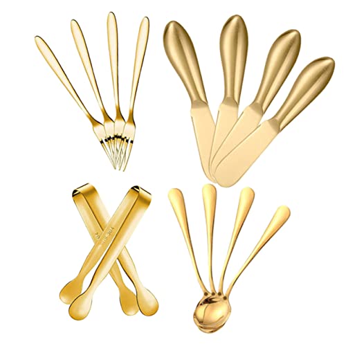 Alipis Stainless Steel Cheese Knife Set Serving Spoons Butter Knife Spreaders Kitchen Utensils