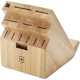 Victorinox Swiss Army Swivel Universal Knife Block, Natural Wood