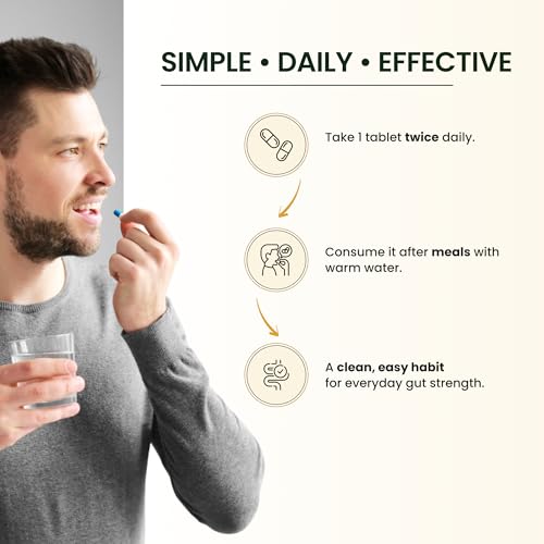 Image of Gut Nourish & Digest Ayurvedic Herbal Tablets for Men & Women | Triphala Psyllium Husk Ginger Avipattikar Supplement | Digestive Wellness Gut Balance & Daily Support - 60 Tablets