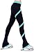 ny2 Sportswear Figure Skating Spiral Polartec Polar Fleece Pants (Aqua, Adult Small)