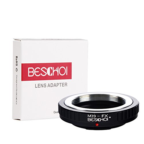 Beschoi Lens Mount Adapter voor Leica M39 (39MM x1 draad Leica schroefbevestiging) Lens naar Fujifilm FX X-A1 X-A2 X-A3 X-A10 X-M1 X-T1 X-T2 X
