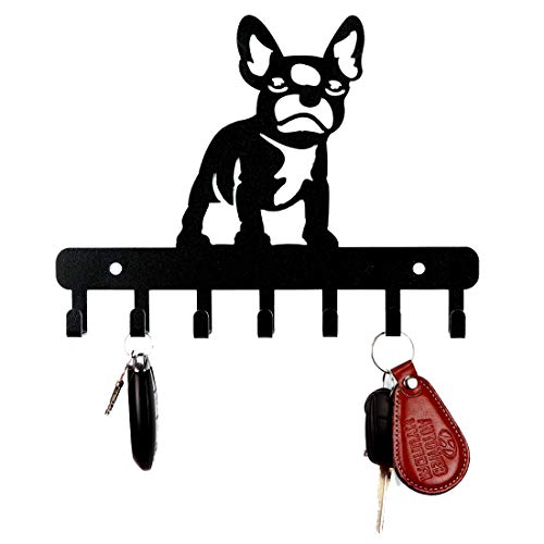 Image of Sehaz Artworks Metal Key Holder for Home | Bird Key Hooks | Key Holder for Home Decor Stylish | Key Stand for Wall (7 Hooks, Black)