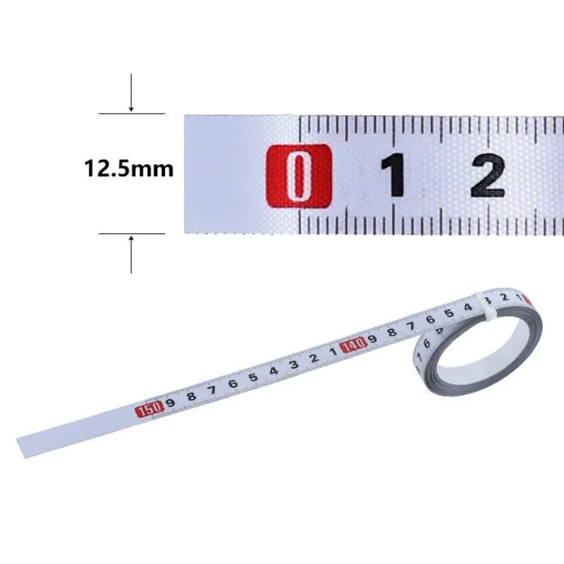Cinta métrica acero inoxidable 1-5 m adhesiva miniatura 5