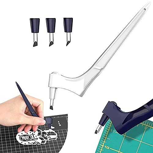 Kosiyi Craft Cutting Tools,Gyro Cutter,Craft Cutting Tool,Cutting Tools for Paper Crafts,Craft Cutting Tools 360,Cutting Pen Tool,Cutting Craft Tool,Stencil Cutter,Craft Cutting Pen(White)