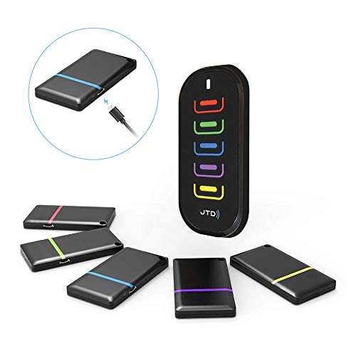 JTD Rechargeable Key Finder, Wireless RF Item Locator, Remote Control Tracker for Keys