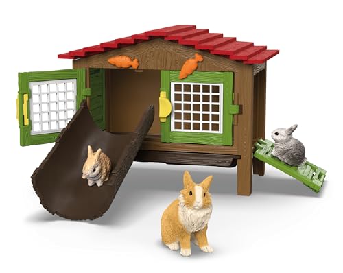 Figuras detalladas de animales Schleich set con 3 conejos 4