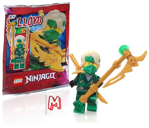 LEGO NINJAGO Crystalized Minifigure - Lloyd (Hair) with Dual Golden Weapons (Limited Edition Foil Pack)