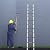 TOPDEEP Telescoping Extension Ladder 16.5 FT, Foldable Aluminum Extension Ladder with 2 Detachable Hooks, Retractable Collapsible Ladders for Household and RV Outdoor Work 330 lbs Capacity