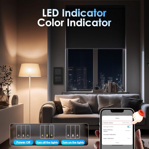 BSEED Zigbee Lichtschalter mit Rolladenschalter, Smart Schalter Unterputz Kompatibel mit Alexa/Google Home/SmartLife, PC Rahmen, benötigt Nullleiter & Zigbee-Gateway, 1 Fach 1 Weg, Schwarz