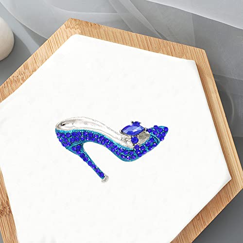 Image of High Heel Brooch Ladies Crystal Rhinestone High Heel Princess Shoes Women Stylish Charm Brooch Pin