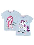 My Little Pony Girls' Pinky Pie Rarity T-Shirt Pack of 2 Size 4 Blue