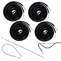 Larrel 4 Stück Kordel für Jogginghose, 140 cm Schwarz Kordel für Hoodie mit Durchziehnadel Ersatz Kordelzug Jogginghose Band Hosenbänder Kordelzug fürKapuzenpullover, Shorts, Jogginghosen, Hosen