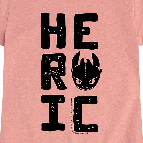 How to Train Your Dragon - Heroic - Toddler and Youth Girls Short Sleeve Graphic T-Shirt3