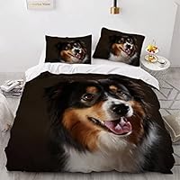 Housse De Couette 220X240 Cm, 3D Yorkshire Terrier Parure De Lit 2 Personnes Imprimée Microfibre L'hiver Enfants Garçons Filles Adultes Housses De