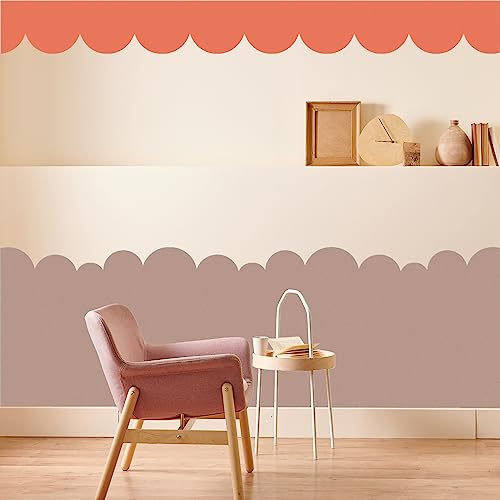 SHYJSHYJ Scallop Border Wall Stencil, Scallop & Cloud Edge Painting Stencil by SHYJSHYJ - Image 6