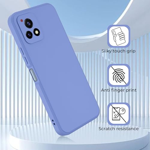Image of A rtistque Back Cover Case for Vivo Y72 5G with Camera Protection | Shockproof TPU | Stylish Protective Design | Slim Fit | Ultra Matte | Vivo Y72 5G Back Cover - Blue