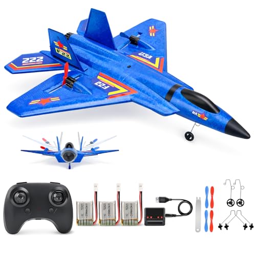 ANTSIR Remote Control Plane F-22 Raptor, 2.4GHz Durable Foam Rc Airplane with Smart Gyro/LED...