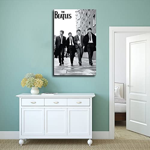 Poster vintage The Beatles sur toile – Décoration murale – Pour salon, chambre à coucher – Cadre : 30 x 45 cm - Les Beatles, Paul McCartney, John Lennon, RIngo Starr, George Harrison Poster vintage The Beatles sur toile - Décoration murale - Pour salon, chambre à coucher - Cadre : 30 x 45 cm – Image 5