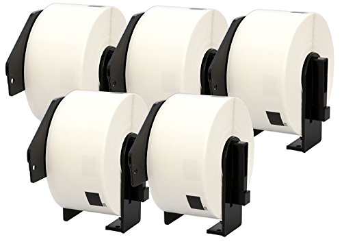 5X DK-11208 38 x 90 mm Compatibles Étiquettes d'adressage (400 Étiquettes par Rouleau) pour Brother P-Touch QL-1110NWB QL-1100 QL-1060N QL-500 QL-570 QL-580 QL-700 QL-710W QL-800 QL-810W QL-820NWB