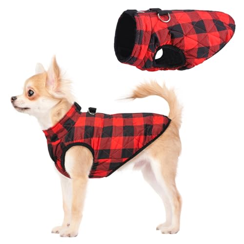 Image of SCENEREAL Dog Winter Coat with Built-in Harness for Small & Medium Dogs